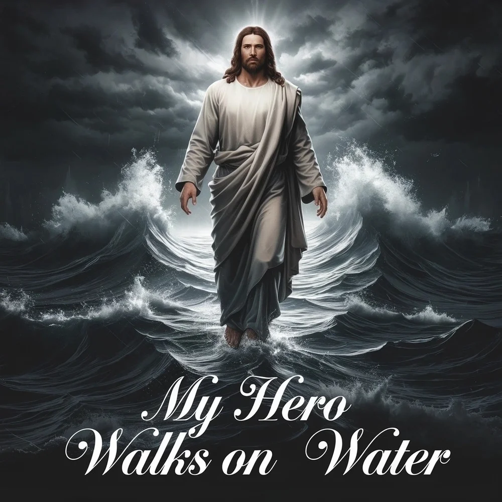 Jesus Walks On Water In A  8x10 Frame